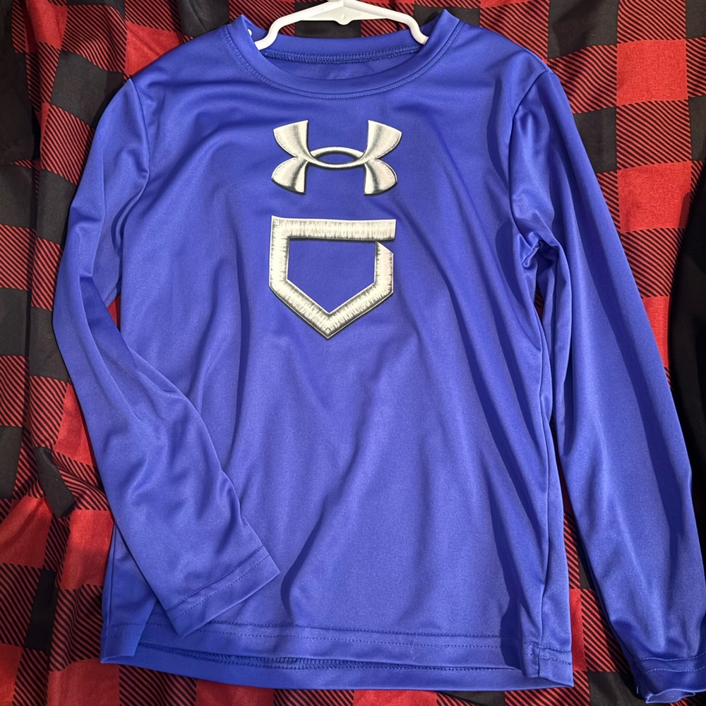 Under Armour Kids Royal Blue Long Sleeve Tee